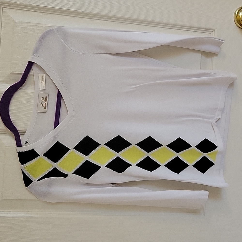 3/4 sleeve golf sweater